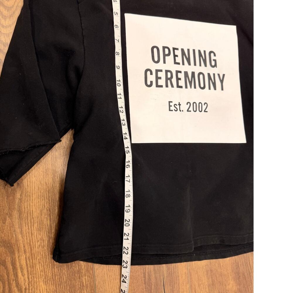Opening Ceremony Black Logo Cutoff Sweatshirt Tee Women’s Medium - Picture 5 of 6